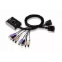 ATEN 2-Port USB DVI KVM Switch with Audio, 1920 x 1200 pixels, WUXGA, 1.9 W, Czarny