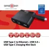 CLUB3D USB Type-C na Ethernet + USB 3.0 + ładowanie USB Type-C Mini stacja dokująca