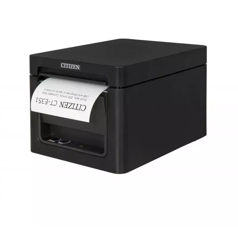 Drukarka fiskalna Citizen CT-E351 — Druk termiczny bezpośredni, 203 x 203 DPI, 58/80 mm, przewodowa (szeregowy, USB), 250 mm/s, czarna