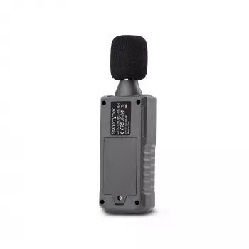 StarTech.com Ręczny cyfrowy miernik dźwięku z dużym LCD, czytnik poziomu hałasu/decybeli do serwerowni/biura, monitor audio, zakres 30-130 dBA, dokładne odczyty min./maks.