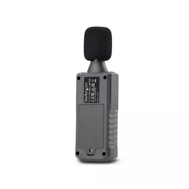 StarTech.com Ręczny cyfrowy miernik dźwięku z dużym LCD, czytnik poziomu hałasu/decybeli do serwerowni/biura, monitor audio, zakres 30-130 dBA, dokładne odczyty min./maks.