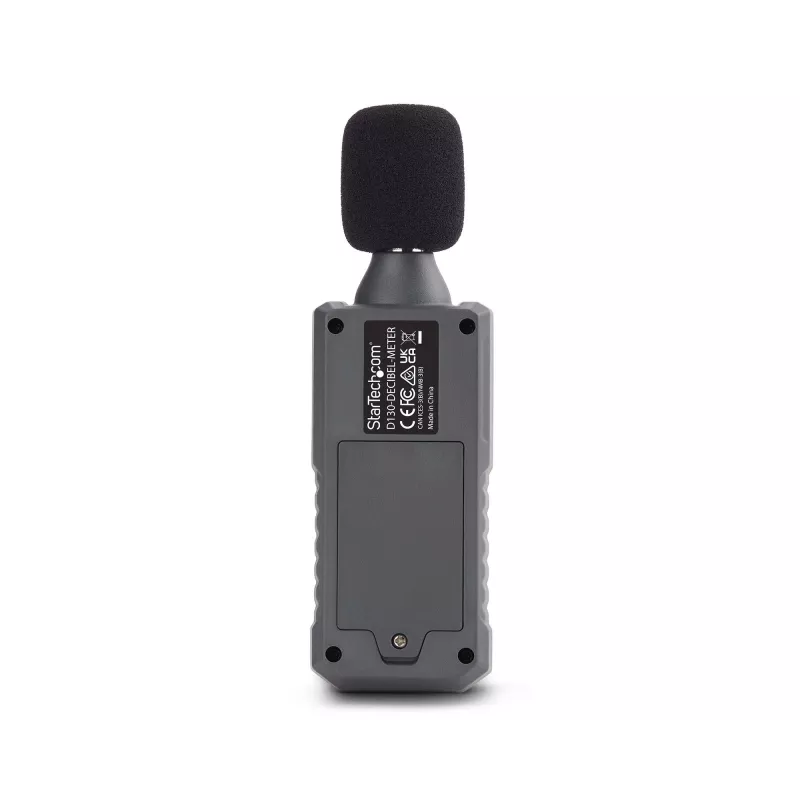 StarTech.com Ręczny cyfrowy miernik dźwięku z dużym LCD, czytnik poziomu hałasu/decybeli do serwerowni/biura, monitor audio, zakres 30-130 dBA, dokładne odczyty min./maks.