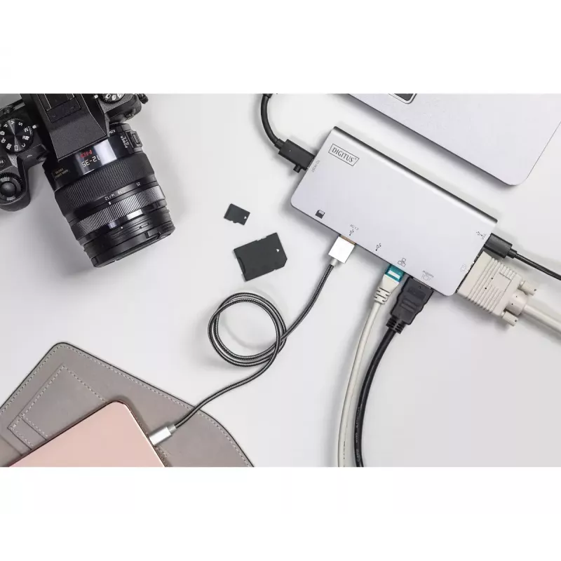 Wieloportowa stacja dokująca podróżna USB Type-C Digitus DA-70877