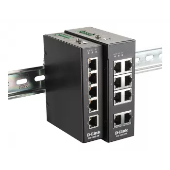 Niezarządzalny przemysłowy przełącznik 8-portowy D-Link z 8 portami 10/100 BaseT(X)