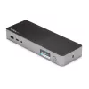 StarTech.com Uniwersalna stacja dokująca do laptopa, hybrydowa USB-C i USB-A, podwójny 4K DP i HDMI, 60W PD, Mac / Windows / Chrome OS, 4-portowy hub USB 5Gbps, GbE
