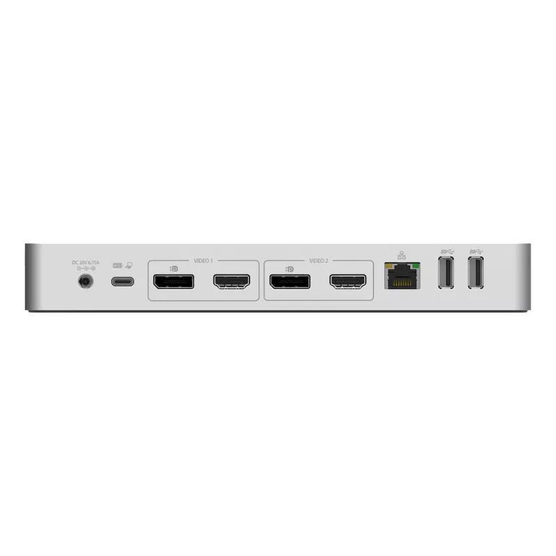 StarTech.com Uniwersalna stacja dokująca do laptopa, hybrydowa USB-C i USB-A, podwójny 4K DP i HDMI, 60W PD, Mac / Windows / Chrome OS, 4-portowy hub USB 5Gbps, GbE