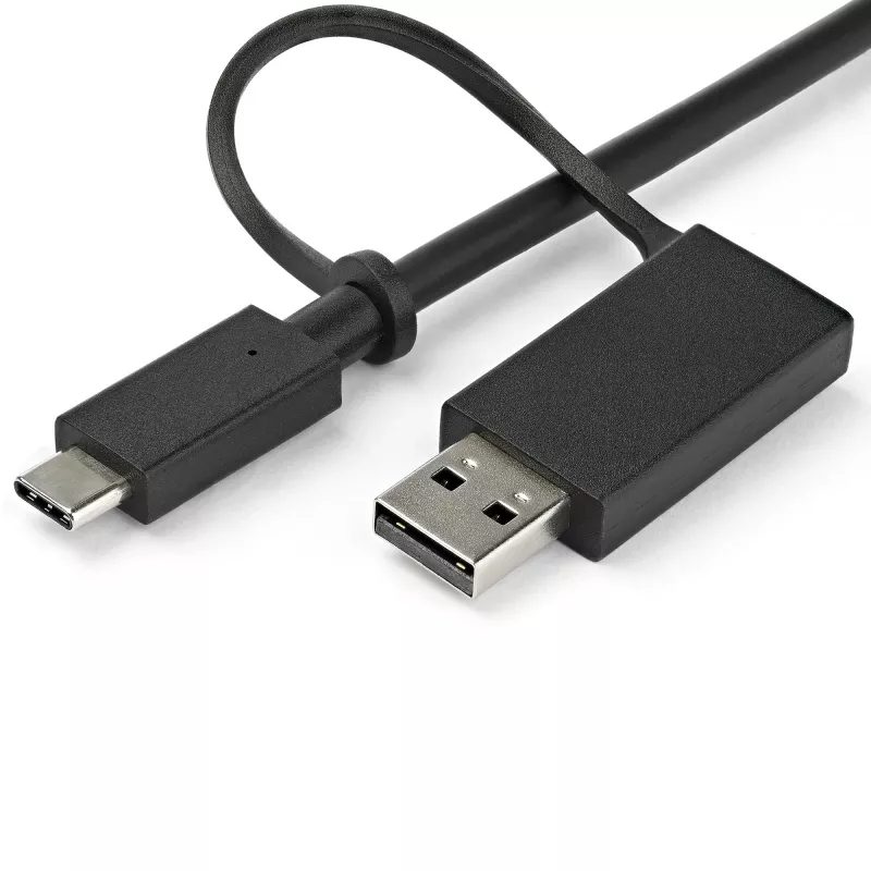 StarTech.com Uniwersalna stacja dokująca do laptopa, hybrydowa USB-C i USB-A, podwójny 4K DP i HDMI, 60W PD, Mac / Windows / Chrome OS, 4-portowy hub USB 5Gbps, GbE