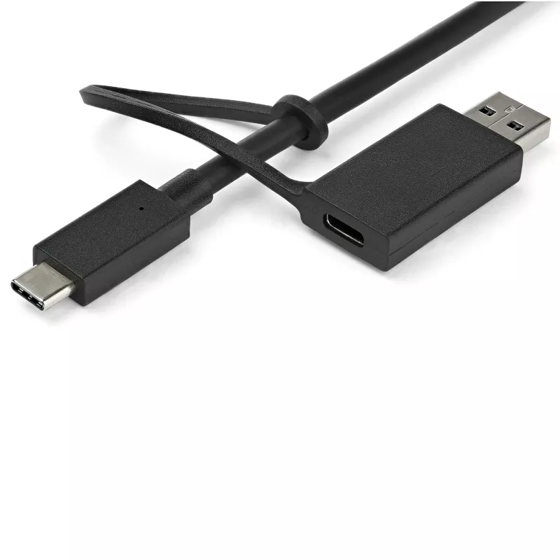 StarTech.com Uniwersalna stacja dokująca do laptopa, hybrydowa USB-C i USB-A, podwójny 4K DP i HDMI, 60W PD, Mac / Windows / Chrome OS, 4-portowy hub USB 5Gbps, GbE