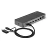 StarTech.com Uniwersalna stacja dokująca do laptopa, hybrydowa USB-C i USB-A, podwójny 4K DP i HDMI, 60W PD, Mac / Windows / Chrome OS, 4-portowy hub USB 5Gbps, GbE
