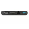 StarTech.com USB C Multiport Adapter z HDMI, VGA, Gigabit Ethernet i USB 3.0 - USB C do 4K HDMI lub 1080p VGA Mini Hub Stacji Dokującej - Podróżna Stacja Dokująca USB Type-C dla Laptopów USB-C