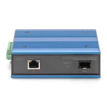 Digitus Media Converter 10/100/1000Base-TX PoE na 1000Base-FX 1000 Mbit/s