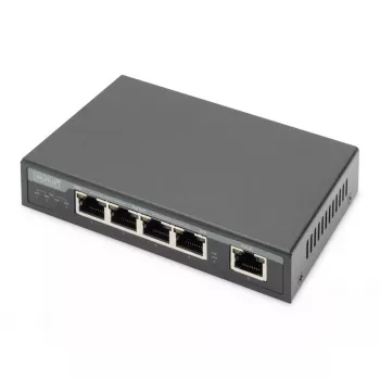 Digitus 4-portowy Gigabitowy przedłużacz 4PPoE 802.3at 60 W Czarny