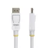 StarTech.com 10ft (3m) biały kabel DisplayPort 1.2 z certyfikatem VESA, 4K 60Hz, 21,6Gbps, złącza DP z zatrzaskiem, kabel DisplayPort DP 1.2, przewód do monitora DP, M/M