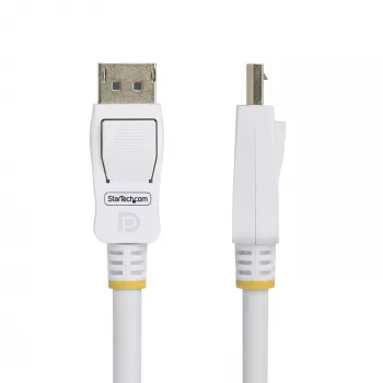 StarTech.com 10ft (3m) biały kabel DisplayPort 1.2 z certyfikatem VESA, 4K 60Hz, 21,6Gbps, złącza DP z zatrzaskiem, kabel DisplayPort DP 1.2, przewód do monitora DP, M/M