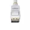 StarTech.com 10ft (3m) biały kabel DisplayPort 1.2 z certyfikatem VESA, 4K 60Hz, 21,6Gbps, złącza DP z zatrzaskiem, kabel DisplayPort DP 1.2, przewód do monitora DP, M/M