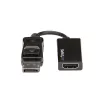 StarTech.com Adapter DisplayPort na HDMI - Aktywny konwerter wideo DP 1.4 na HDMI 2.0 4K 60 Hz - Przejściówka kabel DisplayPort na HDMI do monitora/telewizora/wyświetlacza - Zatrzaskowe złącze DP