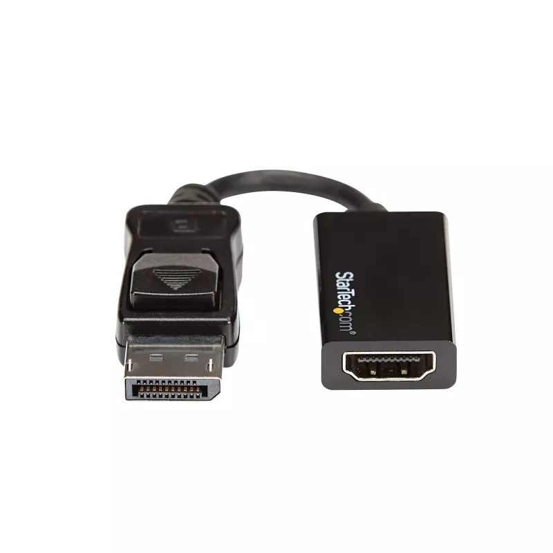 StarTech.com Adapter DisplayPort na HDMI - Aktywny konwerter wideo DP 1.4 na HDMI 2.0 4K 60 Hz - Przejściówka kabel DisplayPort na HDMI do monitora/telewizora/wyświetlacza - Zatrzaskowe złącze DP