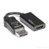 StarTech.com Adapter DisplayPort na HDMI - Aktywny konwerter wideo DP 1.4 na HDMI 2.0 4K 60 Hz - Przejściówka kabel DisplayPort na HDMI do monitora/telewizora/wyświetlacza - Zatrzaskowe złącze DP