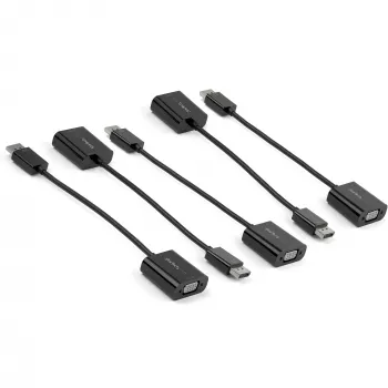 StarTech.com 5-Pack Adapter DisplayPort na VGA – aktywny adapter DisplayPort 1.2 na VGA – konwerter sygnału cyfrowego DP na analogowy VGA – przejściówka DisplayPort Męski na VGA Żeński do monitora