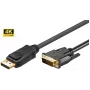 Microconnect DP-DVI-MM-100 kabel wideo 1 m DisplayPort Czarny
