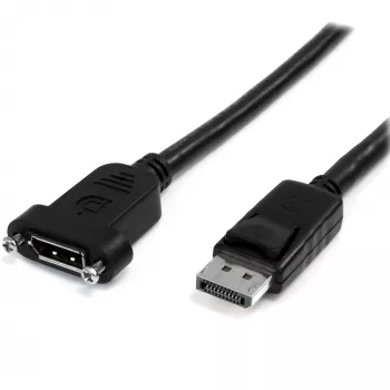 StarTech.com kabel DisplayPort do montażu panelowego 0,9 m (3 stopy) - 4K x 2K - przedłużacz DisplayPort 1.2 męski na żeński - przewód przedłużający wideo DP z panelem montażowym DP - kabel do monitora DP