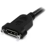 StarTech.com kabel DisplayPort do montażu panelowego 0,9 m (3 stopy) - 4K x 2K - przedłużacz DisplayPort 1.2 męski na żeński - przewód przedłużający wideo DP z panelem montażowym DP - kabel do monitora DP