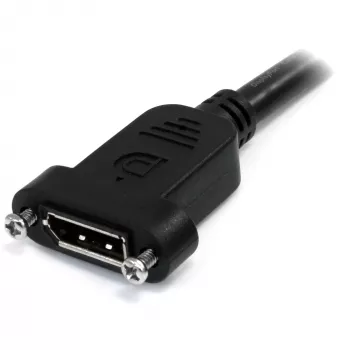 StarTech.com kabel DisplayPort do montażu panelowego 0,9 m (3 stopy) - 4K x 2K - przedłużacz DisplayPort 1.2 męski na żeński - przewód przedłużający wideo DP z panelem montażowym DP - kabel do monitora DP