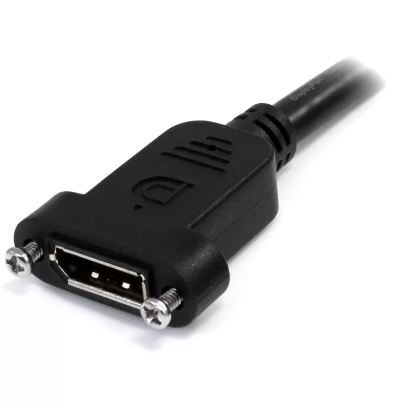 StarTech.com kabel DisplayPort do montażu panelowego 0,9 m (3 stopy) - 4K x 2K - przedłużacz DisplayPort 1.2 męski na żeński - przewód przedłużający wideo DP z panelem montażowym DP - kabel do monitora DP