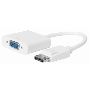 Microconnect DPVGA15CMW adapter kabla wideo 0,15 m VGA (D-Sub) DisplayPort Biały