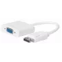 Microconnect DPVGA15CMW adapter kabla wideo 0,15 m VGA (D-Sub) DisplayPort Biały