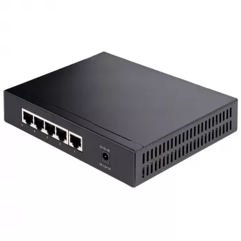 StarTech.com Niezarządzalny przełącznik 2,5G - 5-portowy przełącznik Gigabit - Niezarządzalny przełącznik Ethernet 2.5GBASE-T - Rozdzielacz Ethernet - Montaż na szynie DIN lub na ścianie - Multi-Gigabit - Auto-MDIX - Ramki Jumbo 9K