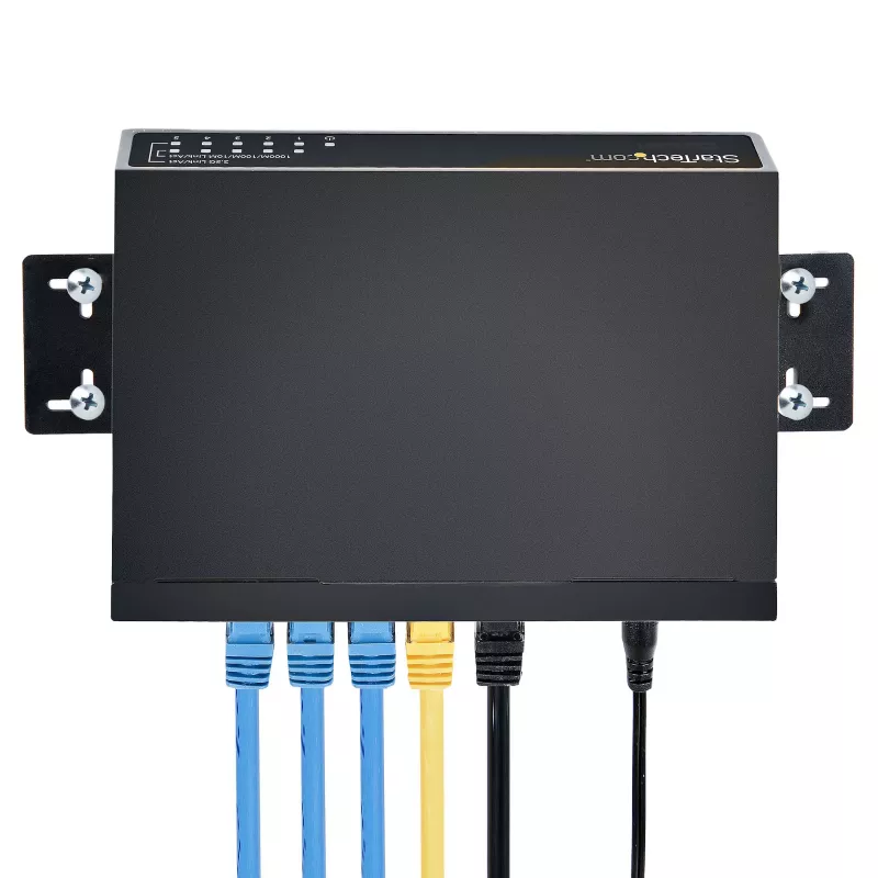 StarTech.com Niezarządzalny przełącznik 2,5G - 5-portowy przełącznik Gigabit - Niezarządzalny przełącznik Ethernet 2.5GBASE-T - Rozdzielacz Ethernet - Montaż na szynie DIN lub na ścianie - Multi-Gigabit - Auto-MDIX - Ramki Jumbo 9K