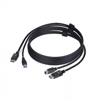 StarTech.com 1,8 m kabel KVM DisplayPort i USB 5 Gb/s, 4K 60 Hz, uniwersalnie kompatybilny kabel combo DP 1.2/USB 3.0 do przełączników KVM