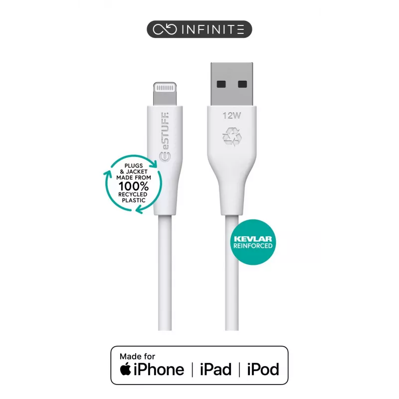 Kabel Lightning eSTUFF ES601270 2m Biały 2,4 A