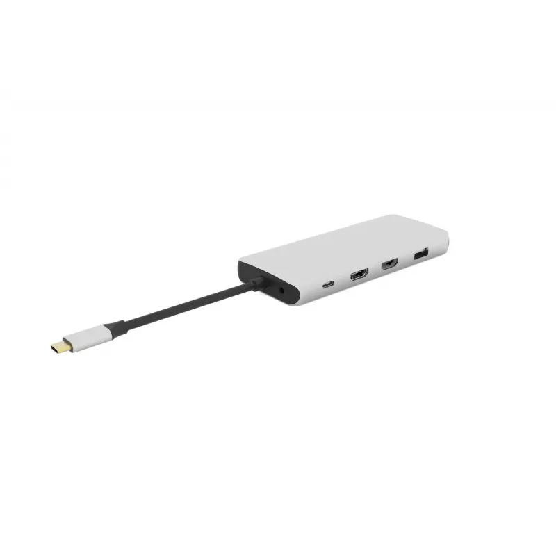 eSTUFF ES623009 hub interfejsowy USB 3.2 Gen 1 (3.1 Gen 1) Type-C 5000 Mbit/s szary