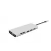eSTUFF ES623009 hub interfejsowy USB 3.2 Gen 1 (3.1 Gen 1) Type-C 5000 Mbit/s szary