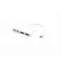 Koncentrator USB eSTUFF USB-C na 2 × USB 3.0 i 2 × USB-C 3.1 10000 Mbit/s biały