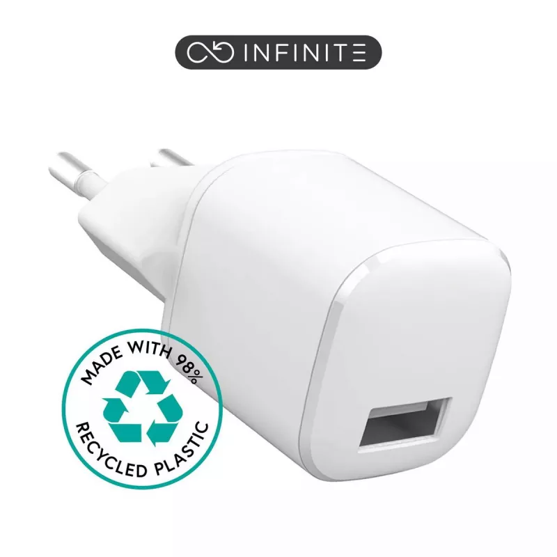 Ładowarka sieciowa eSTUFF ES637001 Smartfon Biały 5V 1xUSB 1xUSB-C