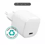 eSTUFF 100% plastik z recyklingu - Ładowarka domowa USB-C PD 3A 20W, wtyczka EU - Biała