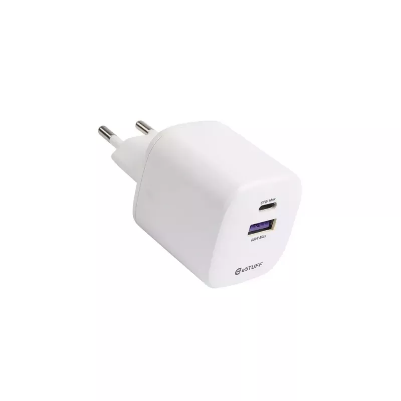 Ładowarka do urządzeń mobilnych eSTUFF ES637065 uniwersalna biała AC do użytku wewnętrznego USB Type-C