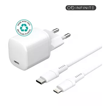 Ładowarka do urządzeń mobilnych eSTUFF ES637500 12V USB Type-C 1.5m Biała