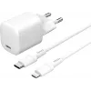 Ładowarka do urządzeń mobilnych eSTUFF ES637500 12V USB Type-C 1.5m Biała