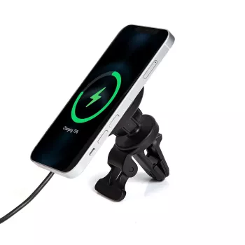 eSTUFF ES638130 ładowarka do urządzeń mobilnych Smartphone Aluminium Gniazdo zapalniczki samochodowej Ładowanie bezprzewodowe Szybkie ładowanie Samochodowa