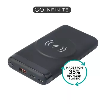 eSTUFF ES641042 powerbank Litowo-polimerowy (LiPo) 10000 mAh Ładowanie bezprzewodowe Czarny