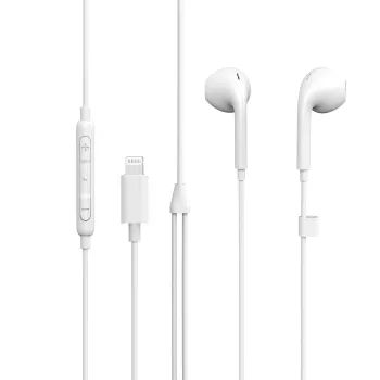 eSTUFF Słuchawki douszne do urządzeń Apple, przewodowe, połączenia/muzyka, 90 g, słuchawki, białe