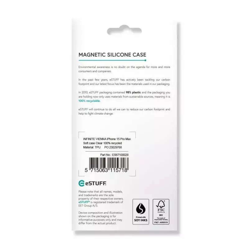 eSTUFF ES67100028 etui na telefon komórkowy 17 cm (6.7 cala) pokrowiec przezroczysty