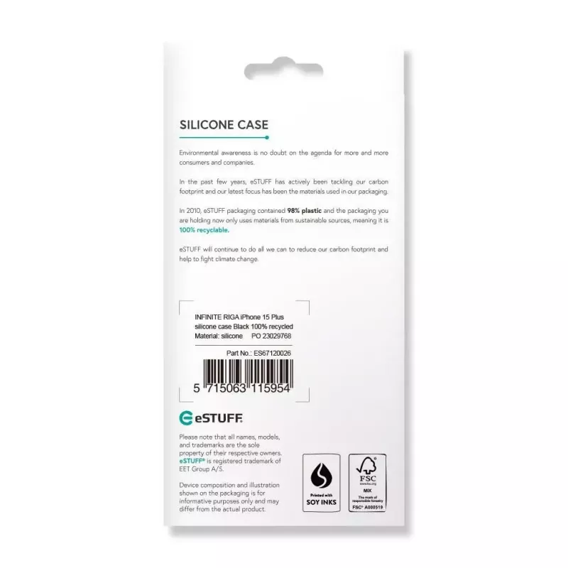 eSTUFF ES67120026 etui na telefon 17 cm (6.7 cala) pokrowiec Czarny