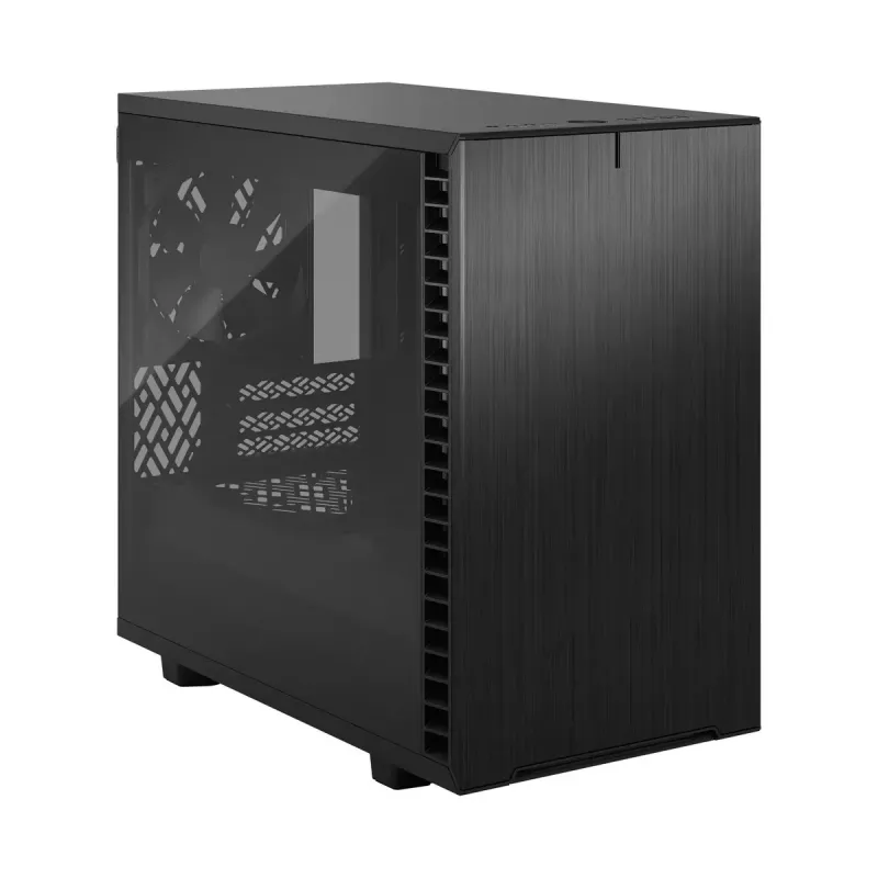 Obudowa PC Fractal Design Define 7 Nano Czarny — Mini-ITX/Mini-DTX, zasilacz ATX, szkło hartowane, 205×399×361 mm