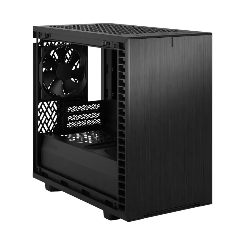 Obudowa PC Fractal Design Define 7 Nano Czarny — Mini-ITX/Mini-DTX, zasilacz ATX, szkło hartowane, 205×399×361 mm