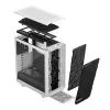 Obudowa PC Tower Fractal Design Meshify 2 Compact — Biała, obsługuje zasilacz ATX, 2x140mm przód, 1x120mm tył, napędy 2,5 cala/3,5 cala, 210×424×475 mm